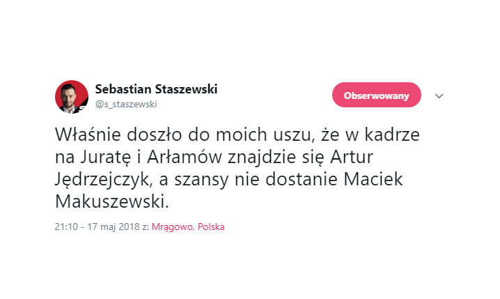 Makuszewski najpewniej nie pojedzie na Mundial